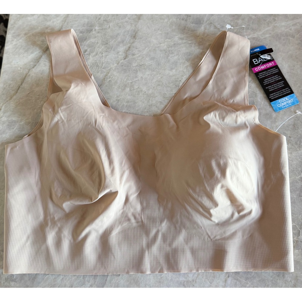 Lot of 2 Bali Comfort Revolution Wirefree Bras-Sandshell and Black XL New - Picture 5 of 11